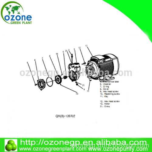 Ozone gas liquid mixing pump edible plant ozone disinfection machine in food sterilization space in addition to smell